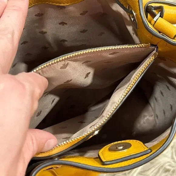 Kate Spade Yellow Suede Bucket Bag - Picture 11 of 11